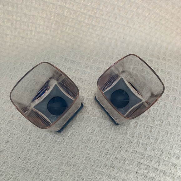 Di Saronno Vintage Pink Glasses With Blue Square Bases - Picture 3 of 5